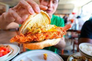 America’s Best Chicken Sandwich!! ASHEVILLE FOOD TOUR + Brisket Cheesesteak in North Carolina!!