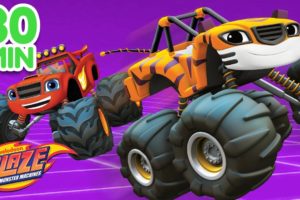 Blaze & Stripes Amazing Rescues! | 30 Minute Compilation | Blaze and the Monster Machines