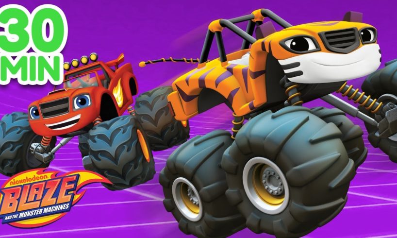Blaze & Stripes Amazing Rescues! | 30 Minute Compilation | Blaze and the Monster Machines