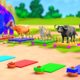 Cow, Tiger, Bull, Buffalo Choose a Right Button Game Mammoth Helps Rescue Animal Battle Fights