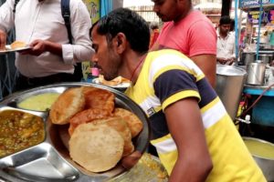Early Morning Breakfast in Patna | Only 35 Rs Plate ( 5 Puri & One Jilebi ) | Bihari Street Food