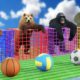 Elephant, Gorilla, Dinosaur, Kangaroo, Rhino, Tani the game who will throw the ball into the basket