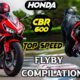 Honda CBR 600 Top Speed Flyby Compilation 2022.