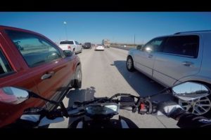 Near Death! 2 Cars Sandwich Motorcycle! Yamaha Fz-07!