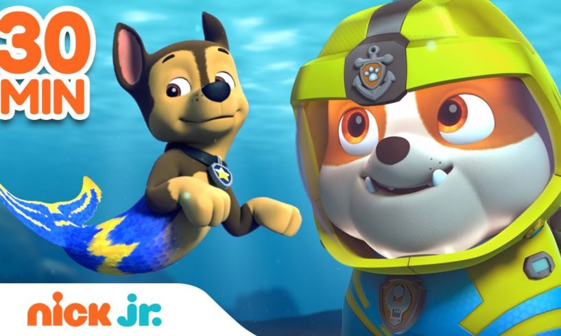 PAW Patrol Water Rescues! w/ Rubble & Chase 🌊 | 30 Minute Compilation | Nick Jr.