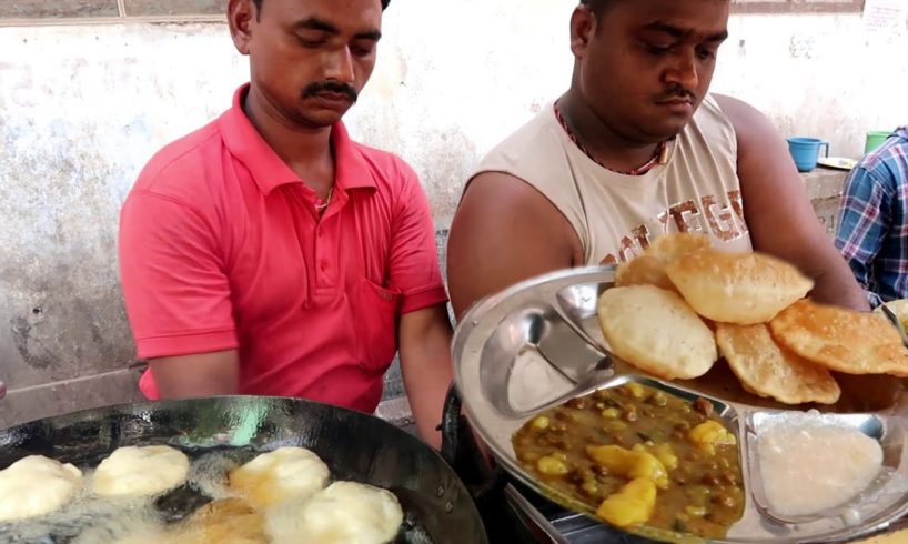 Patna Baiju Keshri Vai Ka Puri Jilebo | Breakfast Time in Bihar Street | Price 15 Rs/ ( 5 Puri )