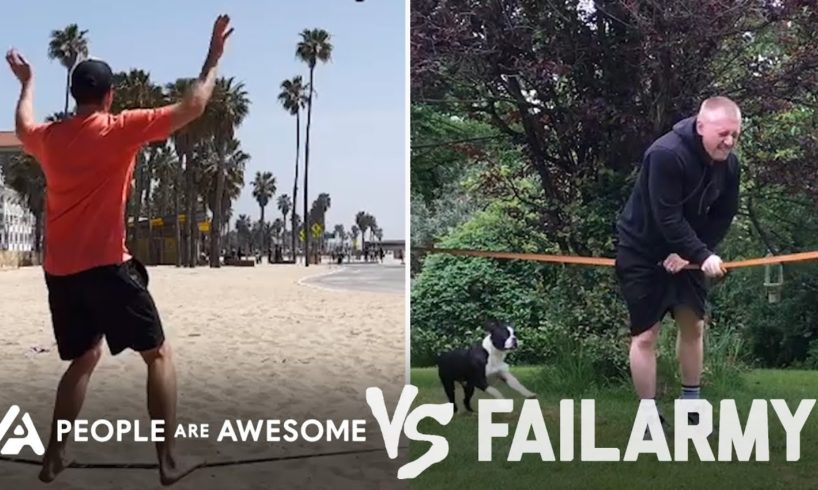 Slackline Wins Vs. Fails & More! | People Are Awesome Vs. FailArmy