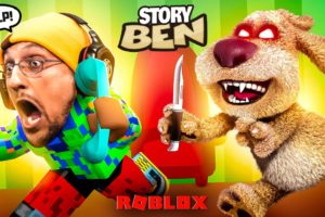 TALKING BEN Roblox Story!  Yes, No, Hahaha - FGTeeV vs. the Psycho Dog