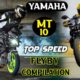 Yamaha MT-10 Top Speed Flyby Compilation 2022.