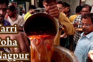 " Tarri Poha " Craze | 1000 Plates Finished within One Hour | Nagpur Famous Street Food