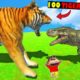 100 TIGERS vs EVERY UNIT 😱 | SHINCHAN and CHOP Fight DINOSAURS Hindi animal revolt battle simulator