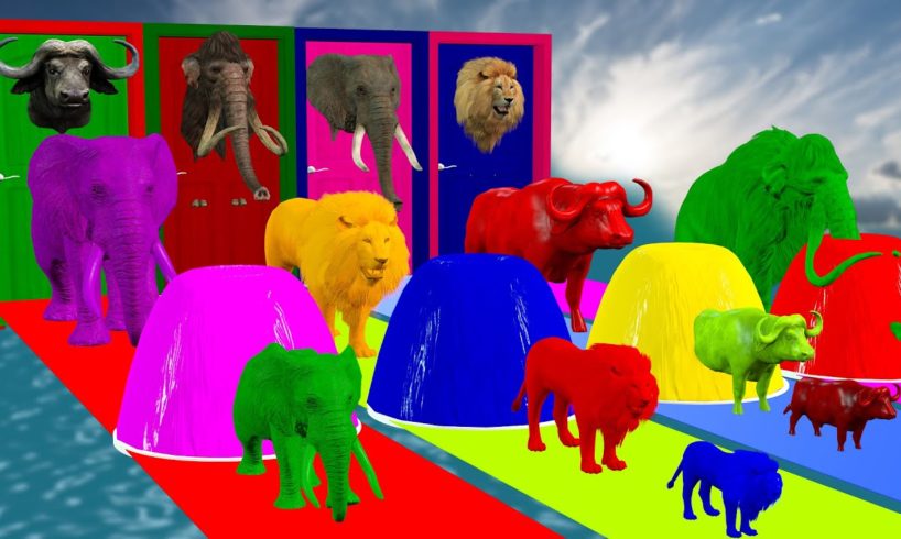 Cow Mammoth Elephant Gorilla Tiger Zombie T-Rex Buffalo Wild Animal Crossing Fountain Game