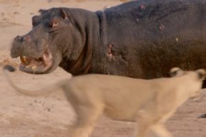 Hippo vs Lion Clan | Natural World | BBC Earth