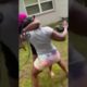 (Hood Fights) female backyard throw down 👊🏾