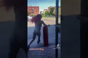 (Hood fight) i caught him with another woman #SHAFIRE #VIRAL #NYC