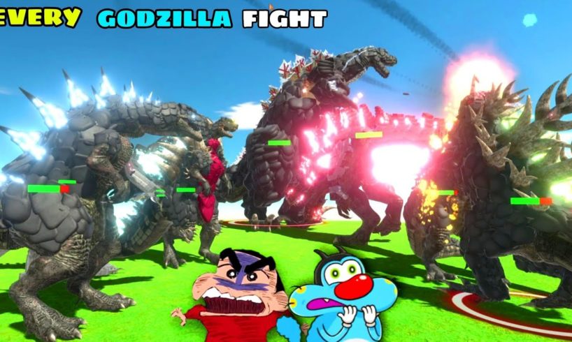 Making Every Godzilla Fight | Shinchan Oggy | Animal Revolt Battle Simulator Game | part -2