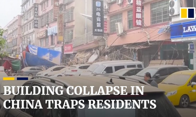 Multiple residents trapped after building collapses in central China’s Changsha