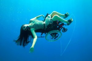 People Are Awesome This Woman Designs Wheelchair She Can Pilot Underwater - Deep Sea Diving