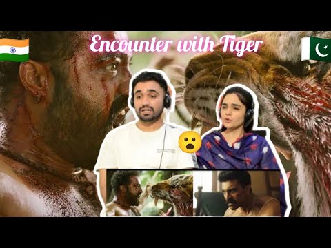 RRR | Jr NTR Intro & Fight with tiger | Iconic Scene | Pakistani Reaction