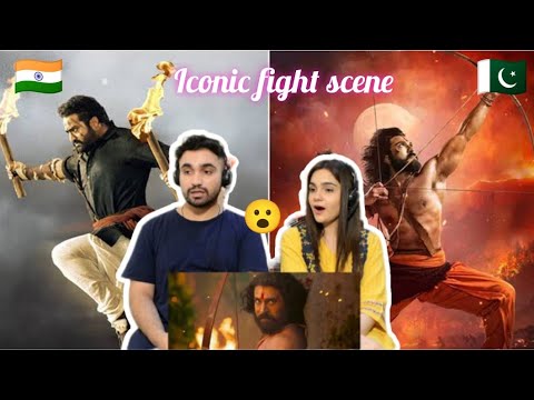 RRR climax fight scene | Ram Charan & NTR Bet Action Scene| Pakistani Reaction