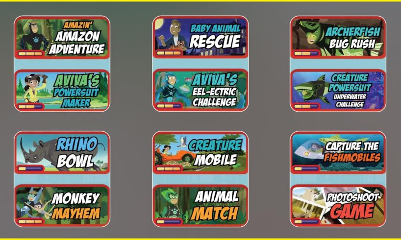 Wild Kratts All Games: Amazon Adventure, Baby Animal Rescue,Creature Powersuit,Monkey Mayhem