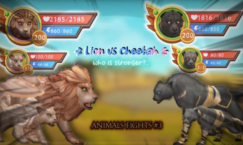 WildCraft: animals fights #3 🦁 lion vs cheetah 🐆