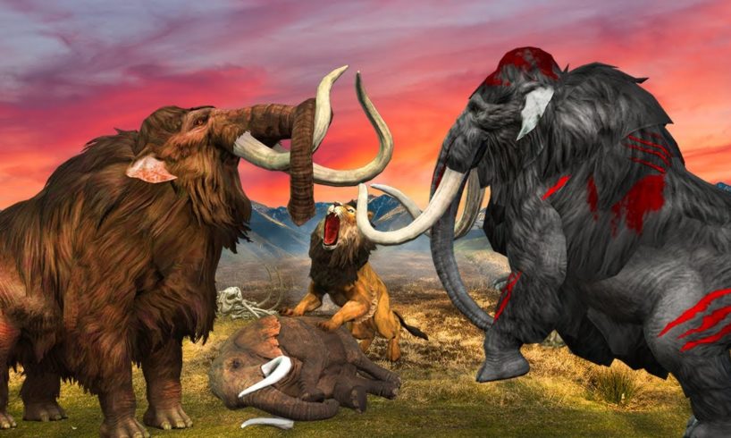 Woolly Mammoth Vs Zombie Mammoth Fight Baby Elephant Saved By Mammoth Elephant Animal Fights Video