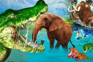 Zombie Crocodile vs Elephant Fight Baby Elephant Saved By Mammoth Elephant Giant Animal Epic Battle