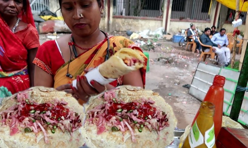 " Pinky Debi " Hard Working Bihari Woman | Selling Double Anda Roll 30 Rs/ | Patna Street Food