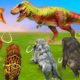 5 Zombie Mammoth vs Zombie Dinosaur Fight Cow Cartoon Saved By Woolly Mammoth Wild Animal Fights