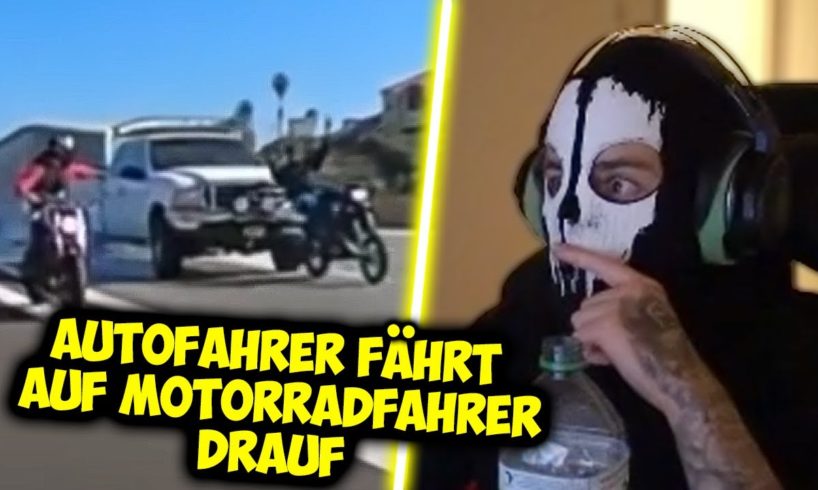 Autofahrer fährt auf Motorradfahrer drauf 😱 Moji reagiert auf Near Death