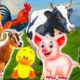 Discover familiar animals: pig, duck, cow, dog, hippo, parrot - Part 6