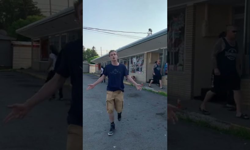 Man gets knocked out after exposing himself. #fights #hoodfights