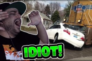 THERE'S A TRAIN THERE! - Stupid Drivers Compilation #157 REACTION!