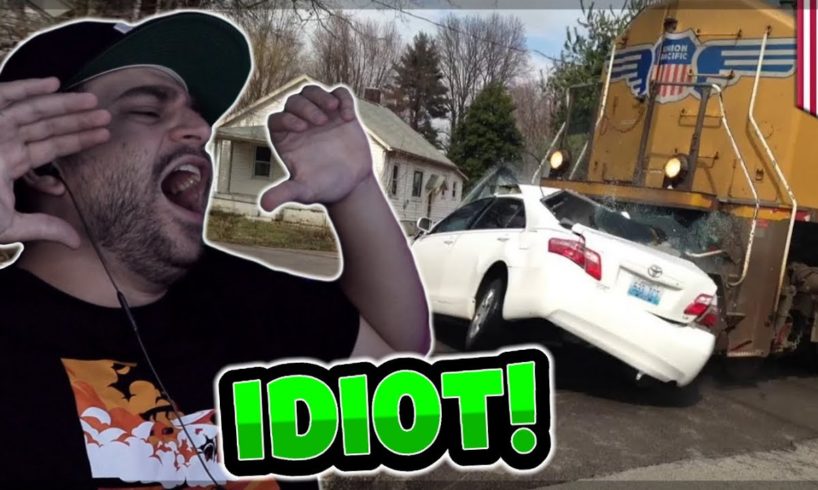 THERE'S A TRAIN THERE! - Stupid Drivers Compilation #157 REACTION!