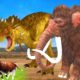 Zombie Mammoth vs Giant Bull Fight T-Rex To Rescue Save Cow Cartoon and Bull from Mammoth Elephant