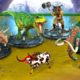 Zombie Mammoth vs Rhino Giant Bulls Attack Cow Cartoon Saved By Triceratops Wild Animal Fights Games