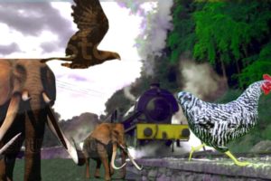 animals  playing and train coming ||#vfx video #kinemaster video