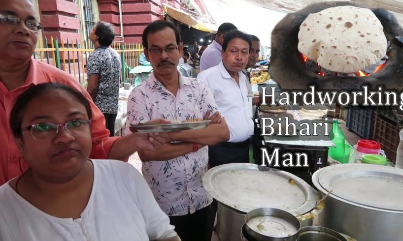 45 Years Old Hardworking " Bihari Man " Selling Sattu Ka Paratha / Roti | 20 Rs/ Plate | Street Food