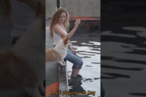 A girl playing with Dog#shorts #animals #viral