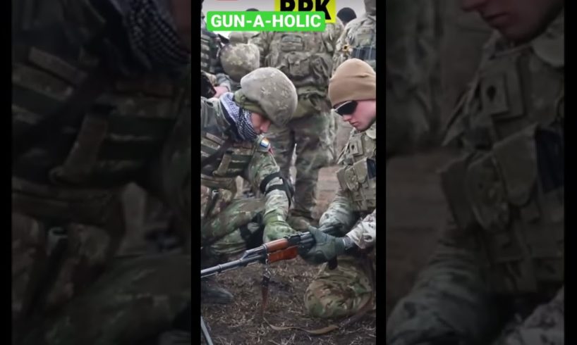 American soldiers schooting with old Russian weapons #shorts