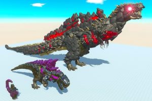 CarlZilla of Evolution and Dinosaurs Fighting Godzilla JWE Dominion - Animal Revolt Battle Simulator