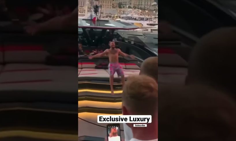 Connor McGregor chilling in his Lamborghini Yaght #exclusive