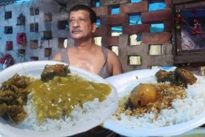 Hard Working Gorachand Pradhan | Selling Rice Plate Only 17 Rs/ | Cheap & Best Kolkata Street Food