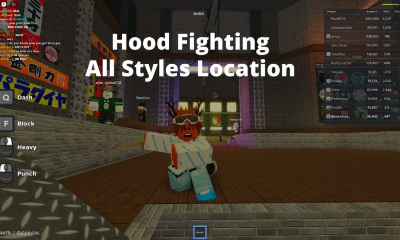 Hood Fighting- All Styles Location