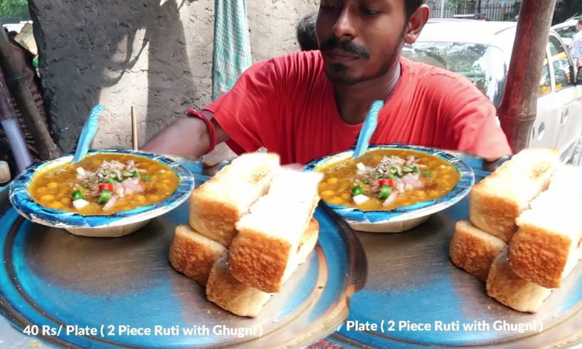 Kolkata Office Time Tiffin | Most Interesting Item | Ruti Ghugni 40 Rs/ Plate | Indian Street Food