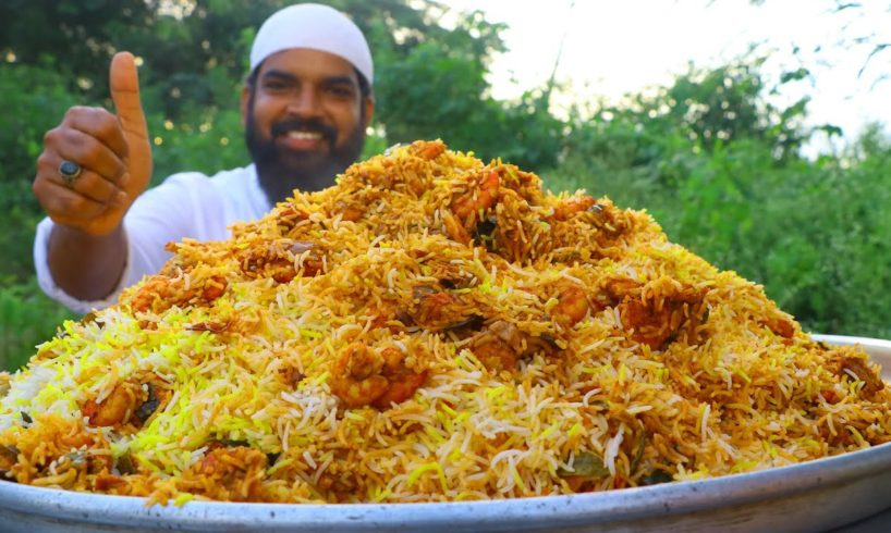 Prawns Roast | How to make Prawns Dum Biryani at home in Telugu || Easy Dum Biryani recipe by Nawabs