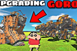 SHINCHAN UPGRADING GORO THE GIANT TO DEFEAT ROBOT TREX ARMY!| Animal Revolt Battle SIMULATOR