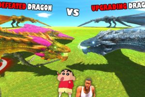 SHINCHAN and CHOP UPGRADING DRAGON to fight UNDEFEATED DRAGON in Animal Revolt Battle Simulator