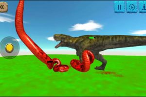 T-rex 🦖 vs titanoboa 🐍 / animal revolt battle simulator / animal fights